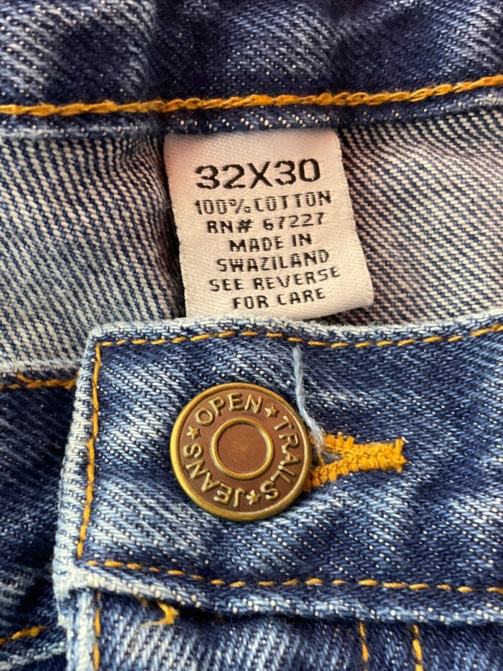 Open Trails 32x30 (30x29) Mens 100% Cotton Jeans Denim - Picture 6 of 12
